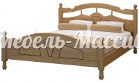 Кровать Солнце модель № 2 из массива дерева