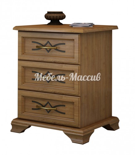 Тумба Лира 3 ящика с рисунком из массива Ш-45см,В-58см,Г-30см