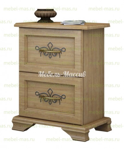 Тумба Муза 2 ящика из массива Ш-45см,В-56см,Г-30см