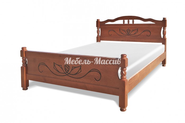 Кровать Грета из массива дерева
