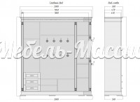 Прихожая Верди - 303.1 из массива Ш-200см, В-220см,Г-50см