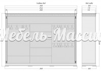 Шкаф Верди - 322.2 из массива Ш-300см, В-220см,Г-60см