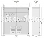 Шкаф Верди - 321 из массива Ш-200см, В-220см,Г-60см
