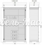 Шкаф Верди - 325 из массива Ш-150см, В-220см,Г-60см