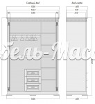 Шкаф Верди - 320 из массива Ш-150см, В-220см,Г-60см