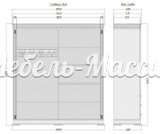 Шкаф Верди - 331 из массива Ш-200см, В-220см,Г-60см
