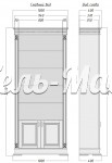 Книжный шкаф Верди - 311 из массива Ш-100см,В-230см,Г-40см