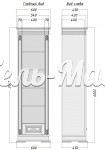 Книжный шкаф Верди - 308 из массива Ш-60см, В-200см,Г-45см