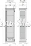 Шкаф Верди Сервант - 314 из массива Ш-60см, В-200см,Г-45см