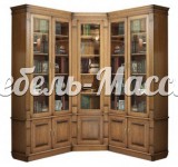 Книжный шкаф Верди угловой - 292 из массива Ш-192.5+192.5см, В-230см,Г-40см