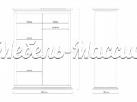 Шкаф - купе Лирона модель №2 из массива Ш-180см,В-240см,Г-60см