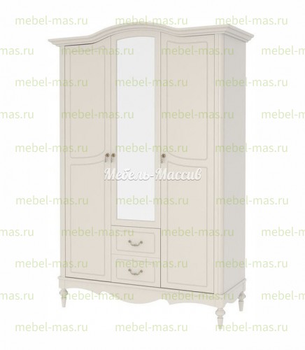 Шкаф Амелия 3х створчатый с зеркалом и ящиками Ш-156см,В-230см,Г-63см