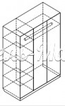 Шкаф Венеция модель2.3 из массива Ш-160см,В-220см,Г-60см