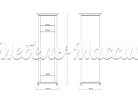 Шкаф Мальта №1 из массива Ш-60см, В-230см,Г-60см