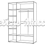 Шкаф Веста №3 из массива Ш-150см,В-210см,Г-60см
