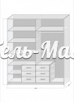 Шкаф Верджиния с резьбой 4х створчатый модель №2 из массива Ш-200см,В-230см,Г-60см
