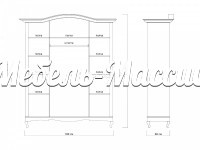 Шкаф Авиньон четырехстворчатый с зеркалом Ш-180см,В-230см,Г-63см