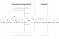 Шкаф Милано - 003 из массива Ш-160см, В-230см,Г-60см
