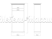 Шкаф Милано - 001 из массива Ш-100см, В-230см,Г-60см