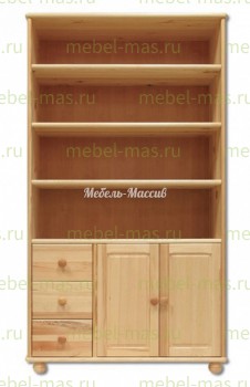 Книжный шкаф Витязь модель№5 из массива Ш-100см,В-190см,Г-40см
