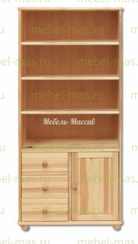 Книжный шкаф Витязь модель№6 из массива Ш-80см,В-190см,Г-40см