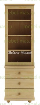 Книжный шкаф Витязь модель№11 из массива Ш-60см,В-190см,Г-30/40см