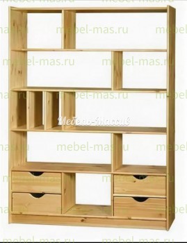 Стеллаж Витязь модель№10 из массива Ш-140см,В-200см,Г-35см