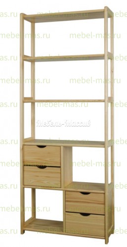 Стеллаж Витязь модель№16 из массива Ш-80см,В-200см,Г-30см