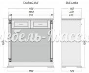 Обувница Верди - 405 из массива дерева Ш-115см,В-120см,Г-50см