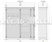 Прихожая Верди - 308 из массива Ш-200см, В-220см,Г-60см