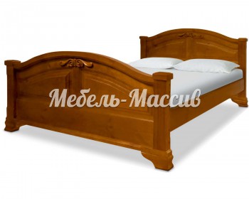 Кровать Гефест с резьбой из массива