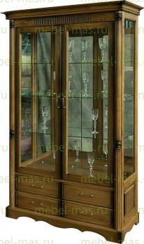 Шкаф - Витрина Бланш модель №2 из массива Ш-120см,В-200см,Г-50см